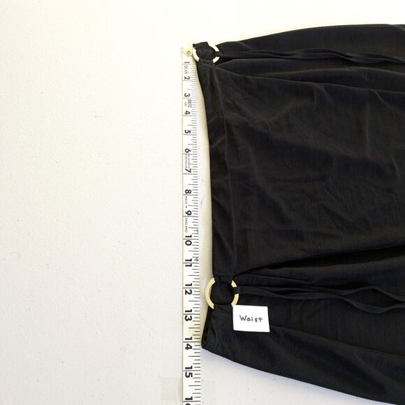 God Save Queens Kendall Black Sheer Mesh Mini Skirt XS High Slit See Thru - Picture 9 of 11